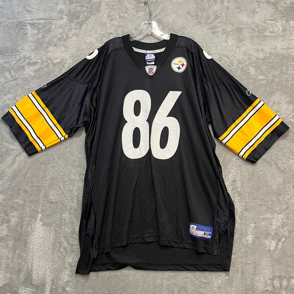 Reebok Hines Ward Steelers Jersey Mens 2XL Black NFL Equipment 86 Football